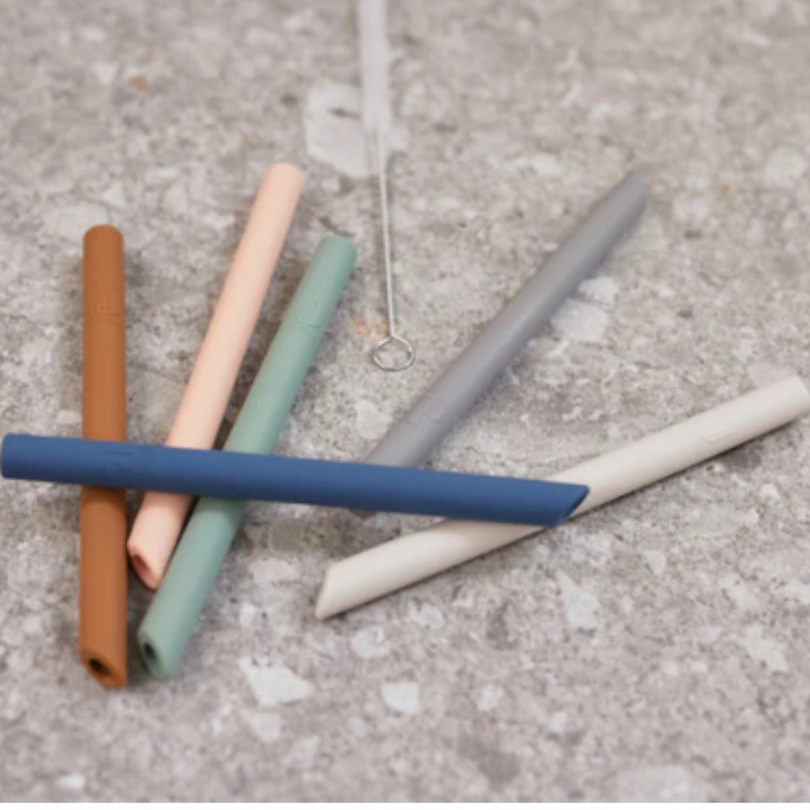 Jollein Strohhalm Silikon Mehrfarbig (6pack)